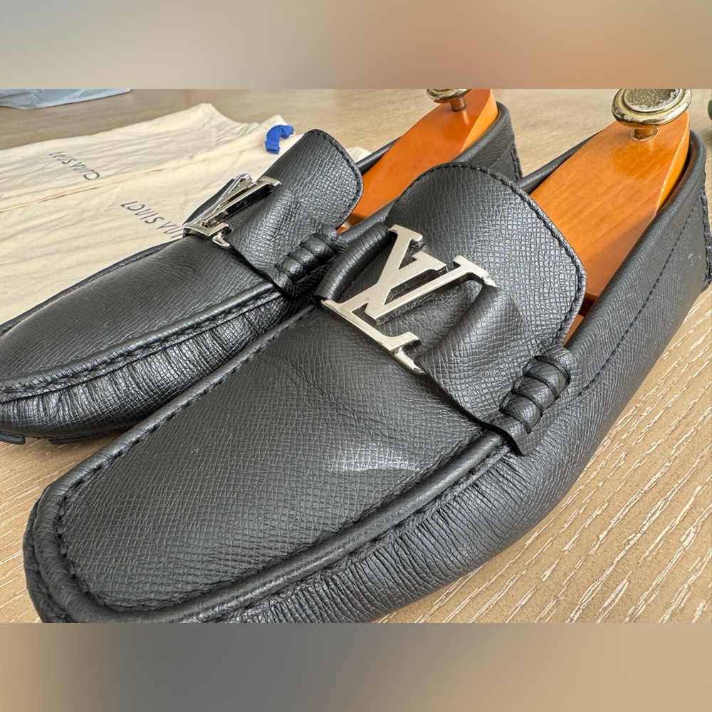 Authentic Louis Vuitton Black Monte Carlo loafers with Silver HardwareWORN TWICE
